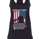 black tank with solider against American flag
