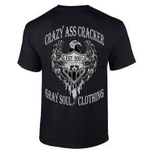 Gray Soul Clothing Crazy ass cracker mens t-shirt